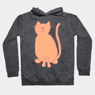 Cute Cat Peach Fuzz  Pantone Color of the Year 2024 Hoodie